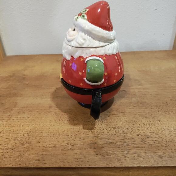 Vintage Traditions Christopher Radko Christmas Santa Teapot & Cup Set - Picture 3 of 11